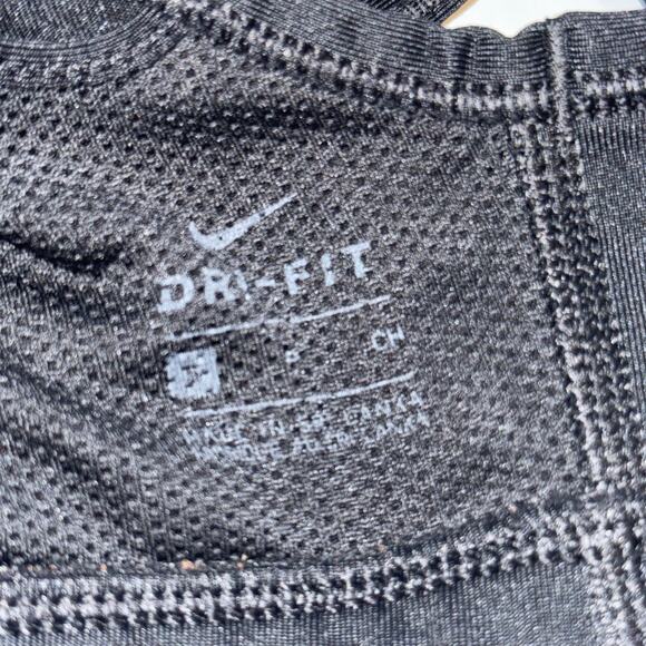 Nike Dri‑FIT Strappy Sports Bra Small Black Low Impact Removable Pads Swoosh - Picture 8 of 10